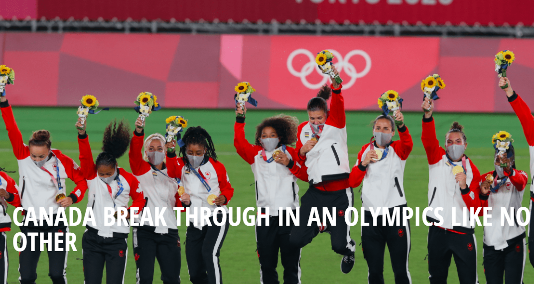 加拿大女足成为第4支获得奥运金牌球队