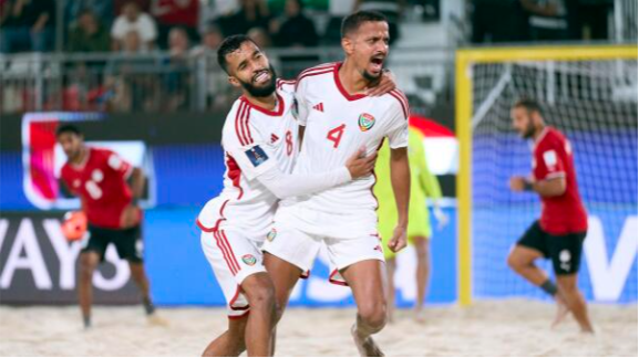 沙滩足球世界杯阿联酋2比1埃及取得开门红